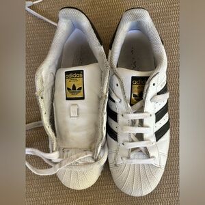 Adidas SuperStars White with Black Stripes US5.5